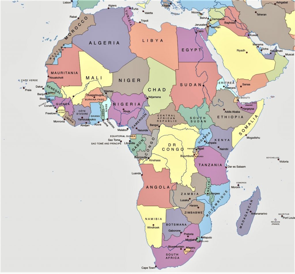 Mapa Político De África 🥇 Mapa Continente Africano【 2022 4394