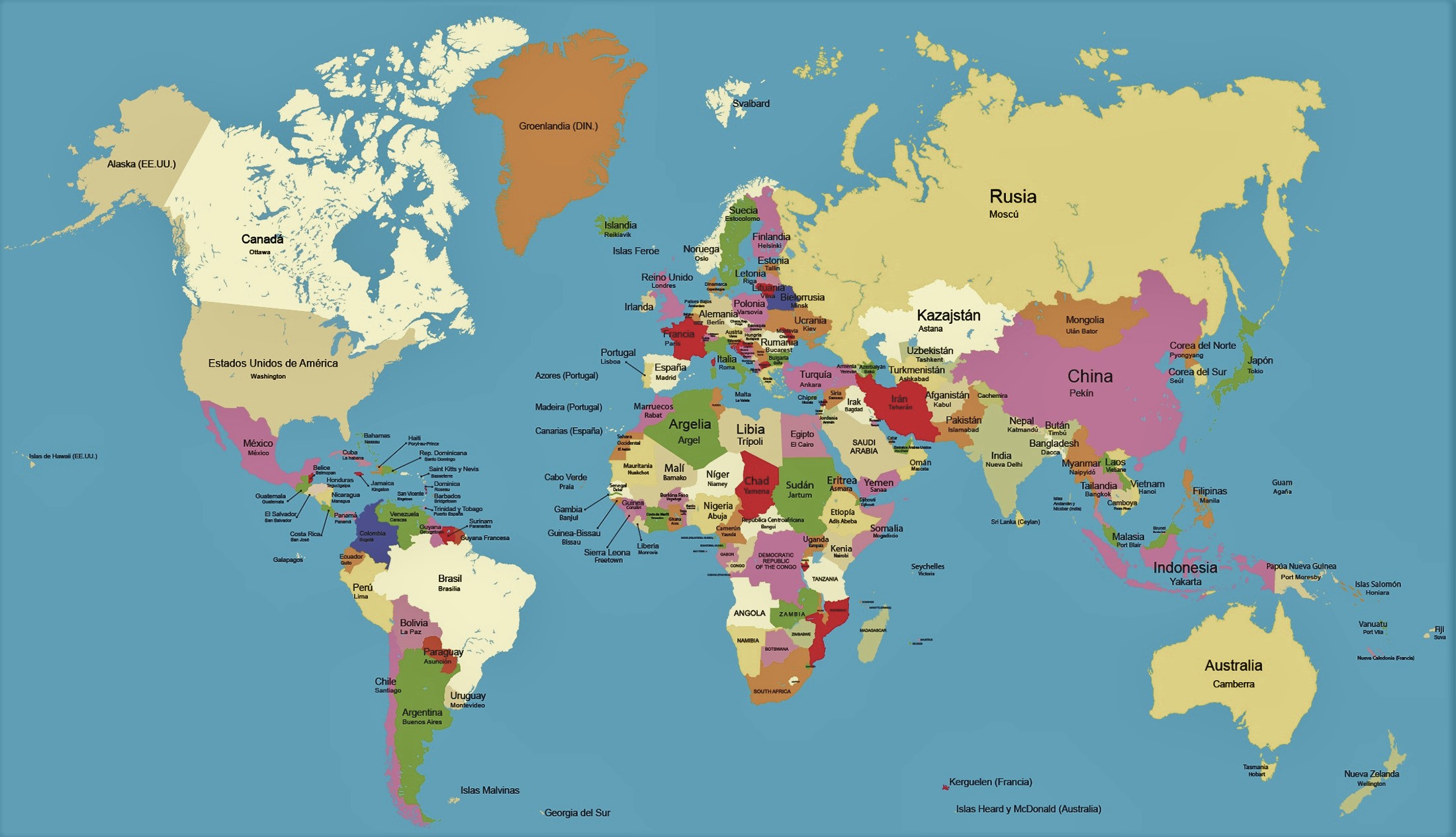 Mapa Politico Del Mundo Con Nombres Y Los Capitales De Pais Mapa Gris